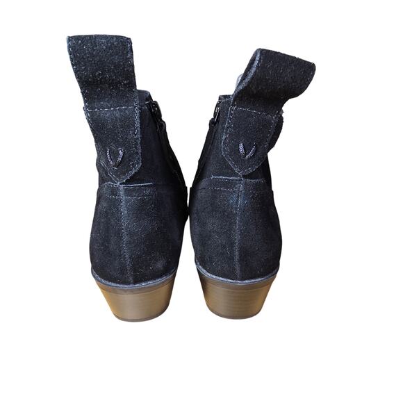 Vionic Vera Black Suede Water Resistant Ankle Boots Booties - Womens Sz 6 - Picture 4 of 7